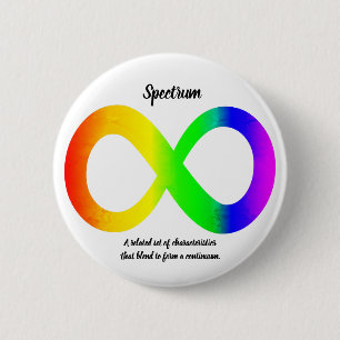 Badge Rond 5 Cm Bouton du Spectre Autistique
