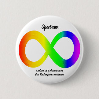 Badge Rond 5 Cm Bouton du Spectre Autistique