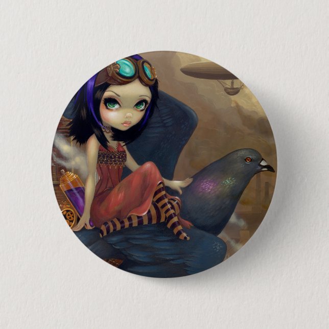 Badge Rond 5 Cm Bouton "du vol du Poe" (Devant)