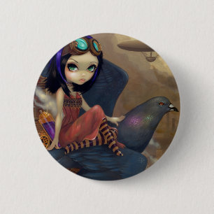 Badge Rond 5 Cm Bouton "du vol du Poe"