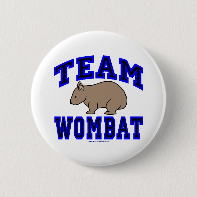 Badge Rond 5 Cm Bouton du wombat IV d'équipe (Devant)