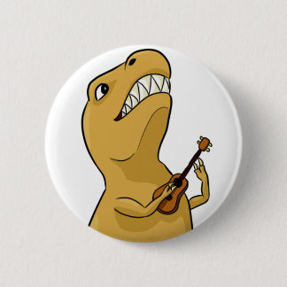 Badge Rond 5 Cm Bouton d'ukulélé de T-Rex