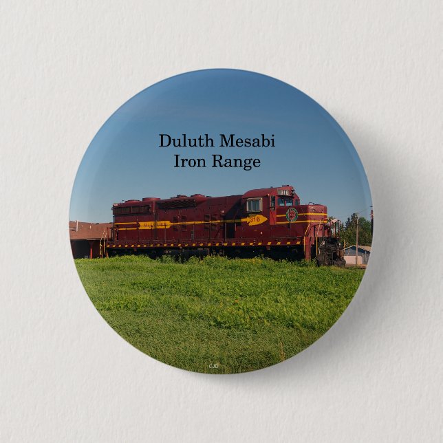 Badge Rond 5 Cm Bouton Duluth Mesabi Locomotive 316 (Devant)