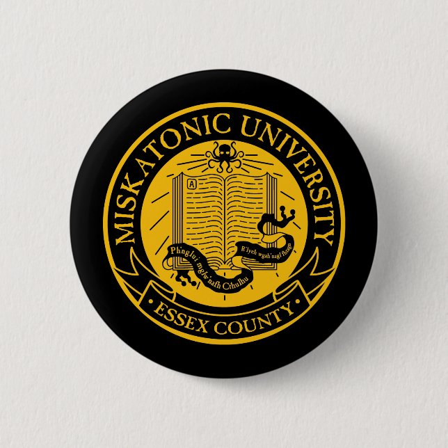Badge Rond 5 Cm Bouton d'université de Miskatonic (Devant)
