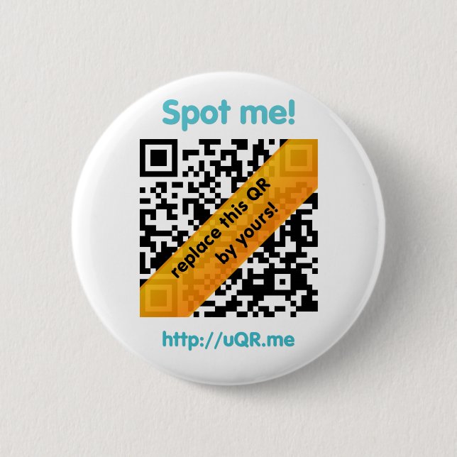 Badge Rond 5 Cm bouton d'uQR.me (Devant)