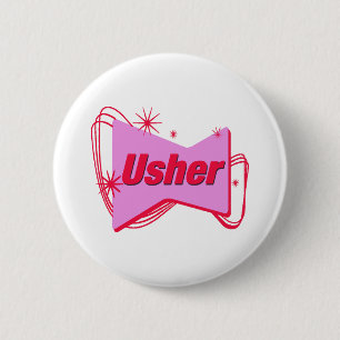 Badge Rond 5 Cm Bouton d'Usher de mariage