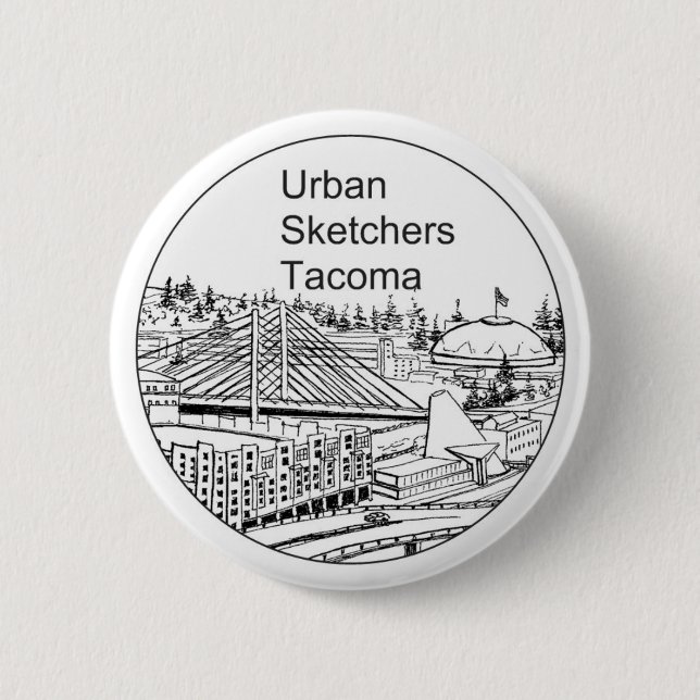 Badge Rond 5 Cm Bouton d'USk Tacoma (Devant)