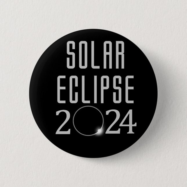 Badge Rond 5 Cm Bouton Éclipse solaire 2024 (Devant)