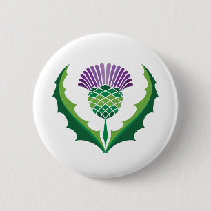 Badge Rond 5 Cm Bouton écossais de chardon