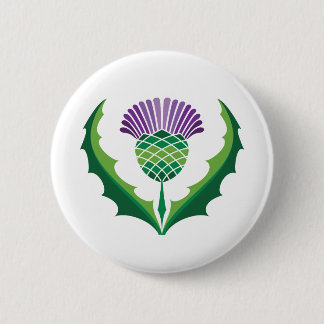 Badge Rond 5 Cm Bouton écossais de chardon