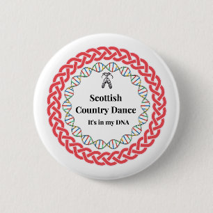 Badge Rond 5 Cm Bouton écossais de contredanse