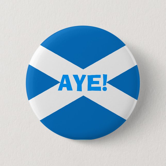 Badge Rond 5 Cm Bouton écossais de drapeau d'Indy oui (Devant)