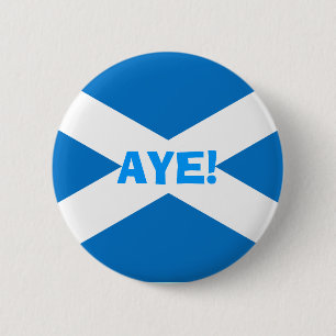 Badge Rond 5 Cm Bouton écossais de drapeau d'Indy oui