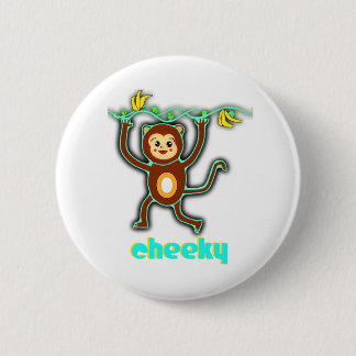Badge Rond 5 Cm bouton effronté de singe