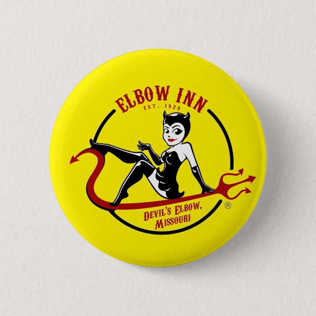 Badge Rond 5 Cm Bouton Elbow Inn officiel (Devant)