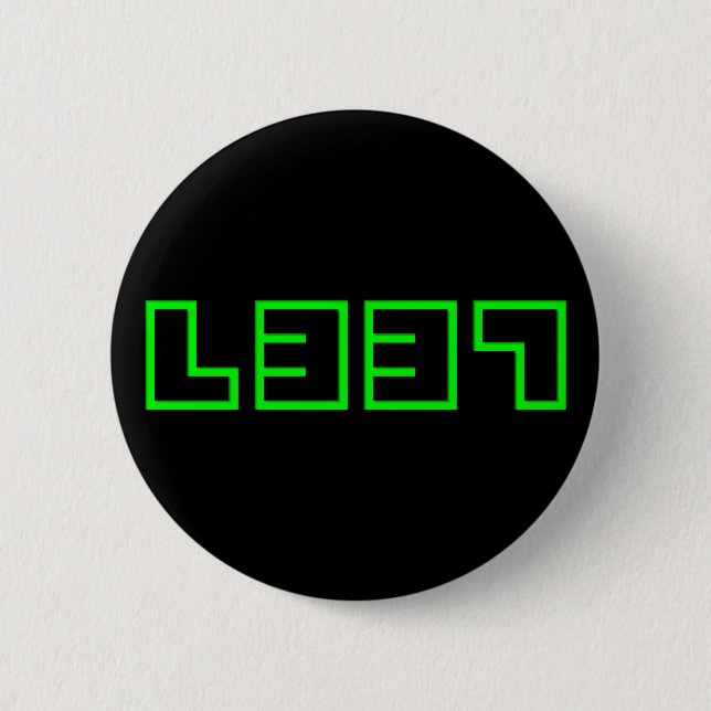 Badge Rond 5 Cm Bouton Élite Geek d'ordinateur (Devant)