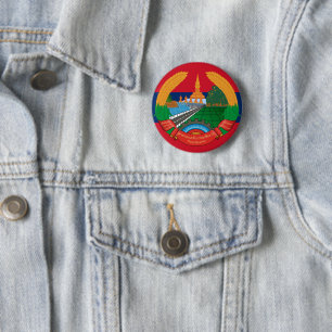Badge Rond 5 Cm bouton emblème laos