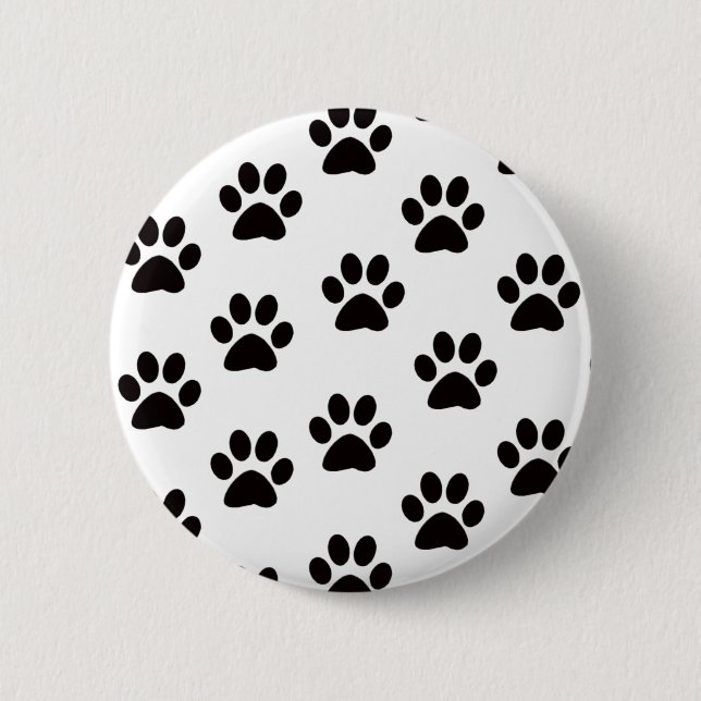Badge Rond 5 Cm Bouton Empreintes de pattes de chat (Devant)