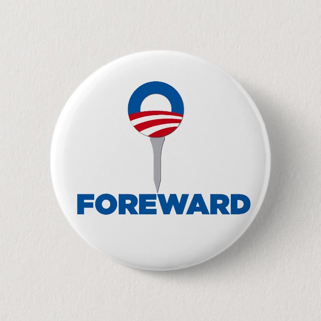 Badge Rond 5 Cm Bouton en avant de parodie d'Obama (Devant)