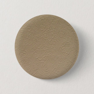Badge Rond 5 Cm Bouton en cuir floral