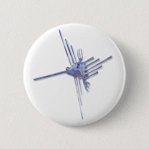 Badge Rond 5 Cm Bouton en verre de Nazca Hummingbird
