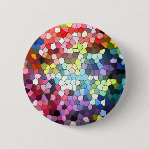 Badge Rond 5 Cm Bouton en verre souillé