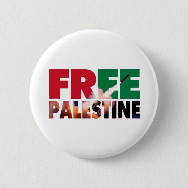 Badge Rond 5 Cm Bouton Enregistrer le Pinback Palestine (Devant)