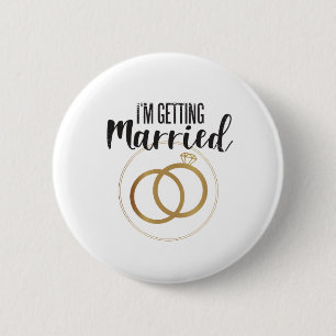 Badge Rond 5 Cm Bouton Enterrement de Vie de Jeune Fille, Je vais