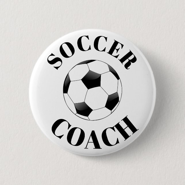 Badge Rond 5 Cm Bouton entraîneur de football (Devant)