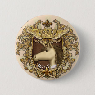 Badge Rond 5 Cm Bouton épinglé licorne sympa