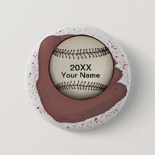 Badge Rond 5 Cm Bouton épinglette de gant de baseball