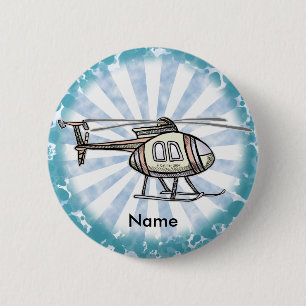 Badge Rond 5 Cm Bouton épinglette Hectic Helicopter
