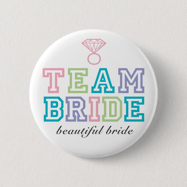 Badge Rond 5 Cm Bouton Epouse d'équipe (Devant)