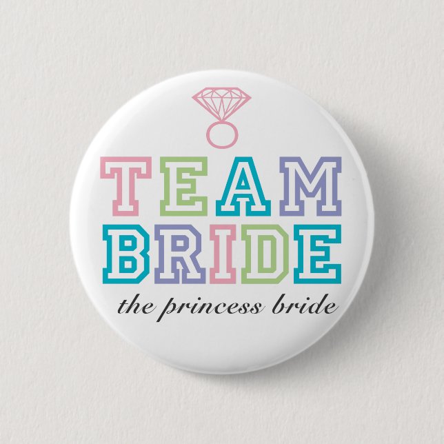 Badge Rond 5 Cm Bouton Epouse d'équipe (Devant)