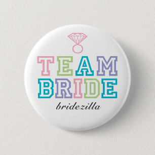Badge Rond 5 Cm Bouton Epouse d'équipe