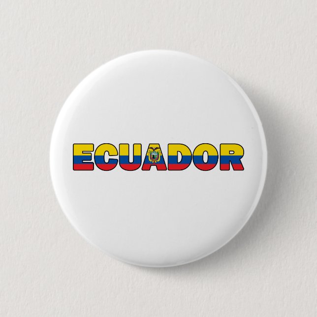 Badge Rond 5 Cm Bouton Équateur (Devant)