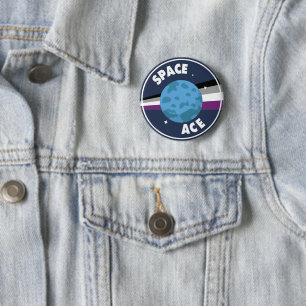 Badge Rond 5 Cm Bouton Espace