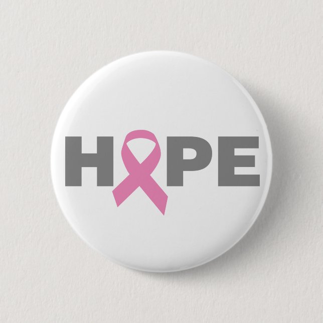 Badge Rond 5 Cm Bouton Espérance du cancer du sein (Devant)