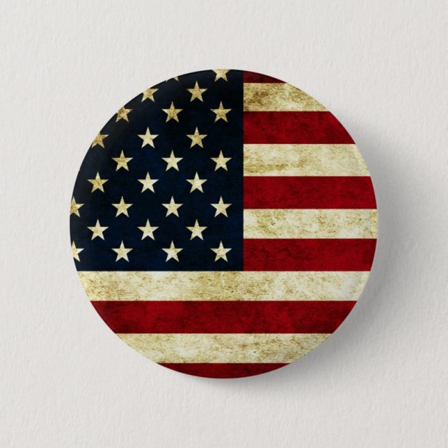 Badge Rond 5 Cm bouton, Etats-Unis, drapeau (Devant)