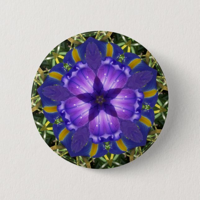 Badge Rond 5 Cm Bouton étoile Iris (Devant)