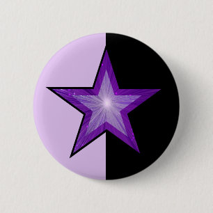 Badge Rond 5 Cm Bouton étoile violet clair violet noir
