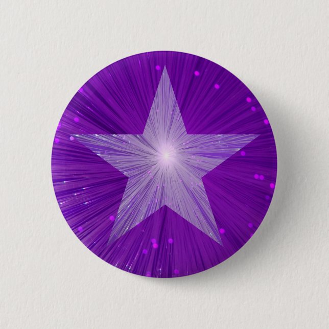 Badge Rond 5 Cm Bouton Étoile violette (Devant)