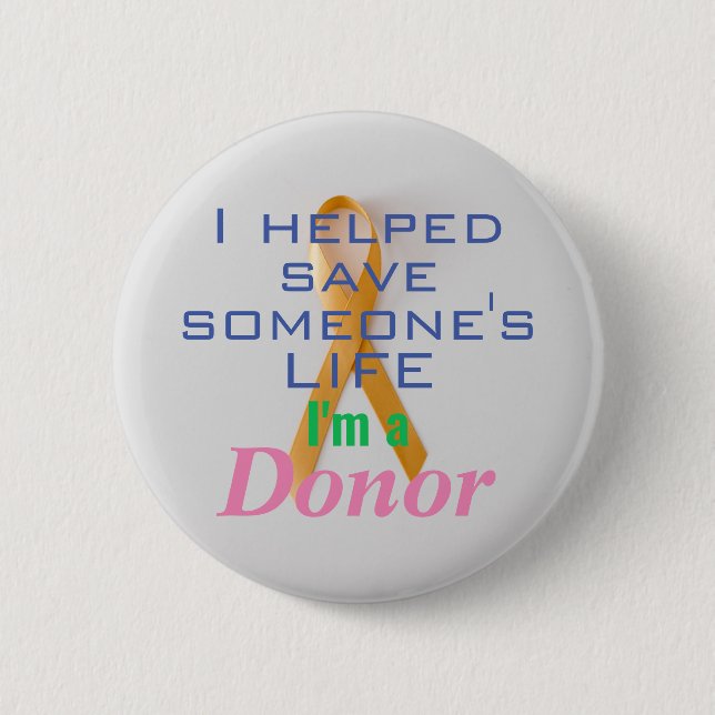 Badge Rond 5 Cm Bouton Être un donateur (Devant)