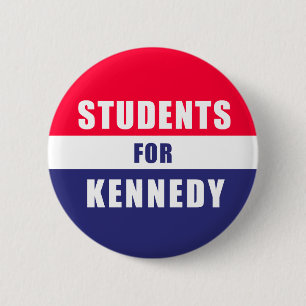 Badge Rond 5 Cm Bouton Étudiants pour Kennedy