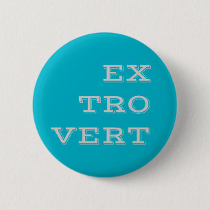 Badge Rond 5 Cm Bouton Extroverti gris