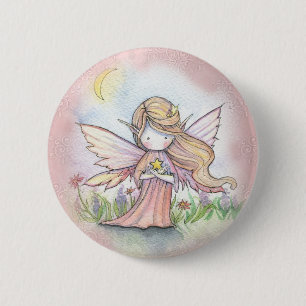 Badge Rond 5 Cm Bouton Fairy Little Star