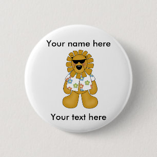 Badge Rond 5 Cm Bouton FAIT SUR COMMANDE de TYPE de LION