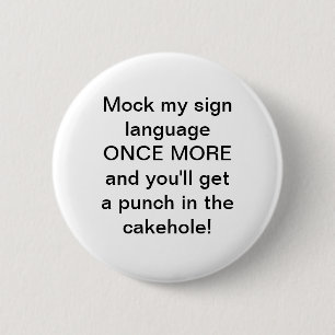 Badge Rond 5 Cm Bouton Faux de signature