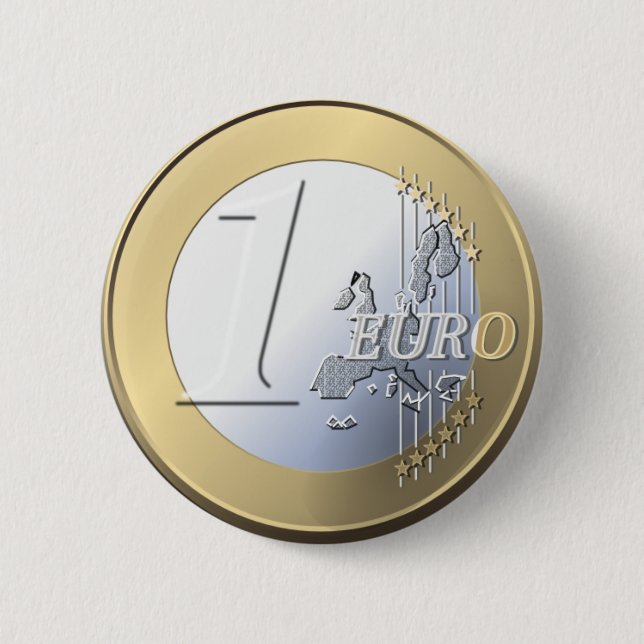 Badge Rond 5 Cm Bouton faux euro (Devant)