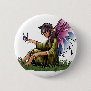 Badge Rond 5 Cm Bouton féerique 1